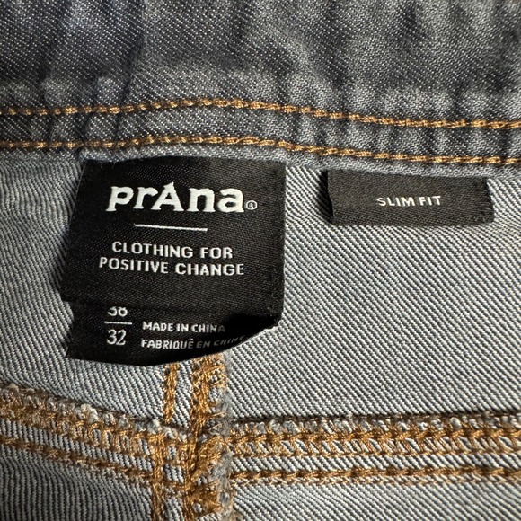 Prana Slim Fit Gray‎ Denim Jeans Comfort Stretch Casual Pants 38x32 - Picture 3 of 11